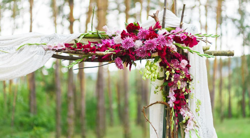 Backyard wedding decor