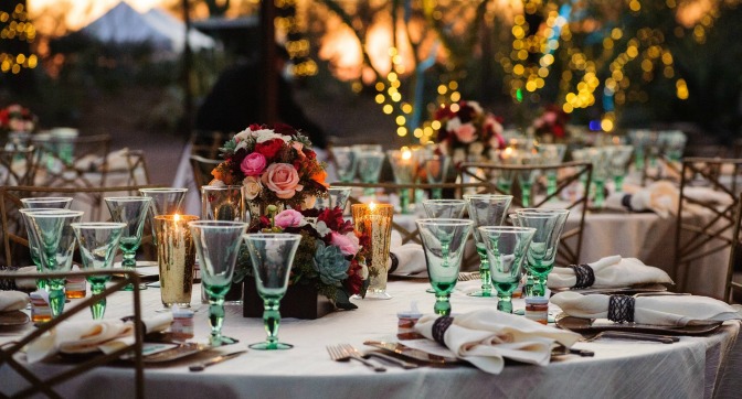 Desert botanical gardens table spread