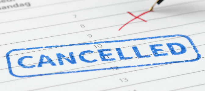 Your client has just cancelled their event! What is the first thing you should do?