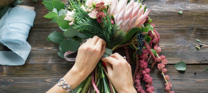 You have a consultation with a new florist. The first thing you do is: